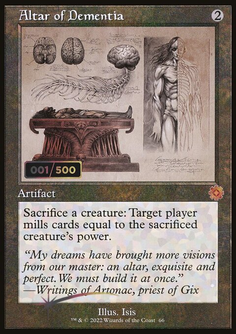 Altar of Dementia, The Brothers' War Retro Artifacts #66z, Magic: The Gathering card