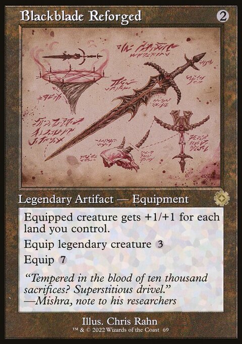 Blackblade Reforged, The Brothers' War Retro Artifacts #69, Magic: The Gathering card