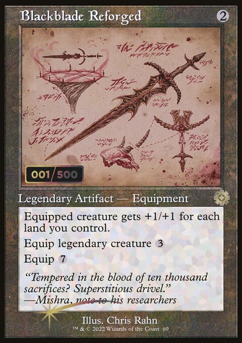 Blackblade Reforged, The Brothers' War Retro Artifacts #69z, Magic: The Gathering card