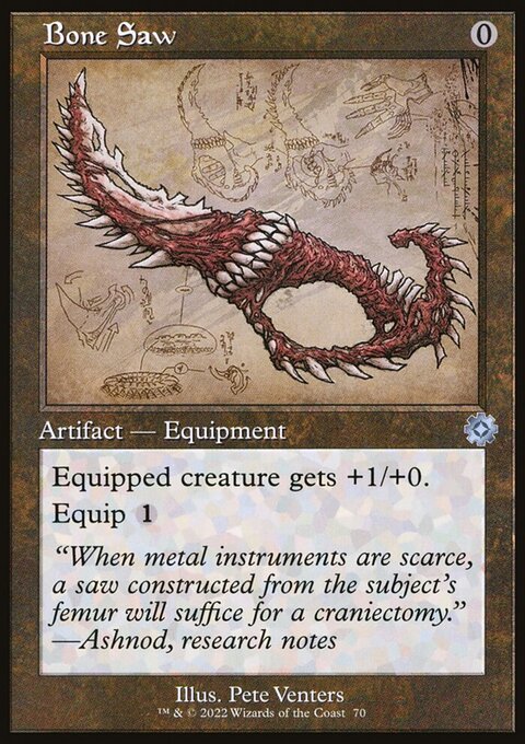 Bone Saw, The Brothers' War Retro Artifacts #70, Magic: The Gathering card