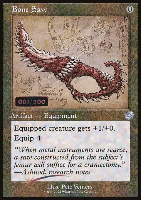 Bone Saw, The Brothers' War Retro Artifacts #70z, Magic: The Gathering card