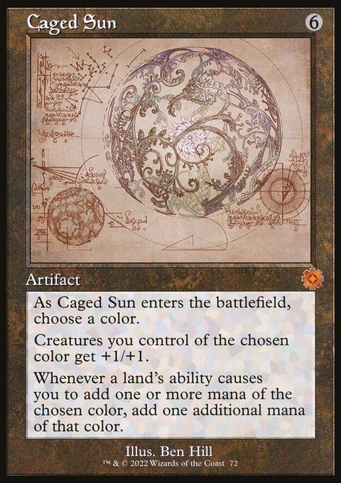 Caged Sun, The Brothers' War Retro Artifacts #72, Magic: The Gathering card
