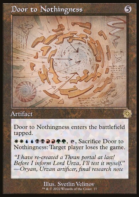 Door to Nothingness, The Brothers' War Retro Artifacts #77, Magic: The Gathering card