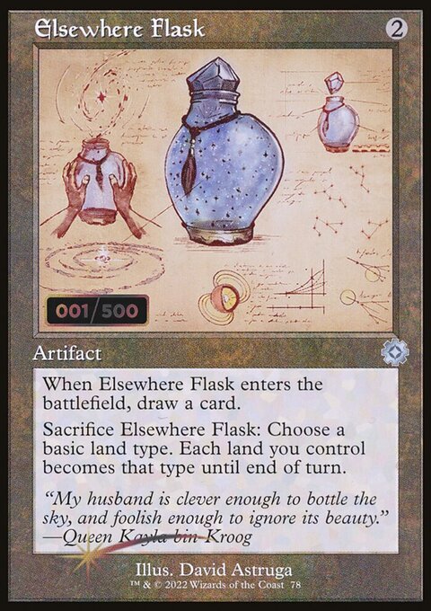 Elsewhere Flask, The Brothers' War Retro Artifacts #78z, Magic: The Gathering card