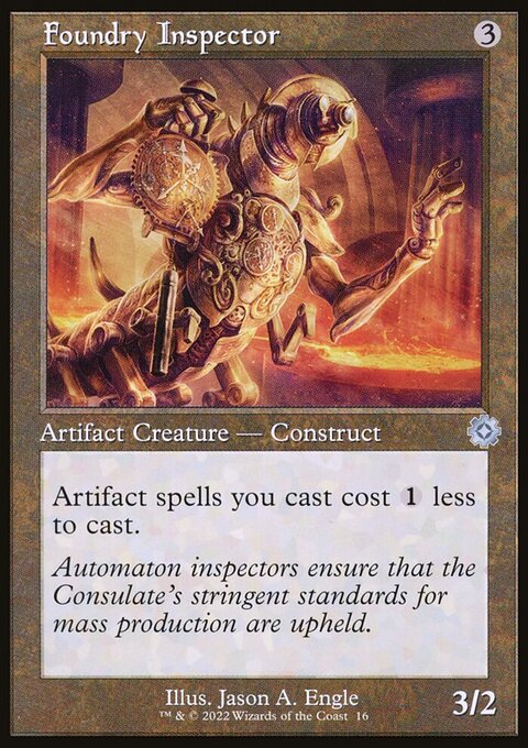 Foundry Inspector, The Brothers' War Retro Artifacts #16, Magic: The Gathering card
