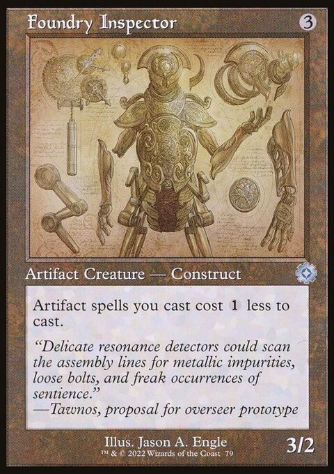 Foundry Inspector, The Brothers' War Retro Artifacts #79, Magic: The Gathering card