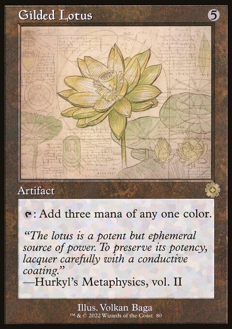 Gilded Lotus, The Brothers' War Retro Artifacts #80, Magic: The Gathering card