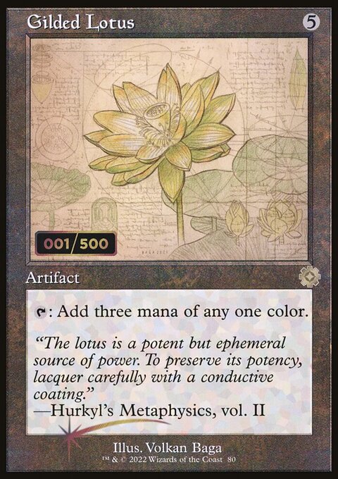 Gilded Lotus, The Brothers' War Retro Artifacts #80z, Magic: The Gathering card