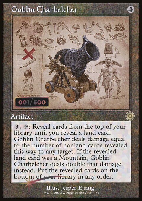 Goblin Charbelcher, The Brothers' War Retro Artifacts #81z, Magic: The Gathering card