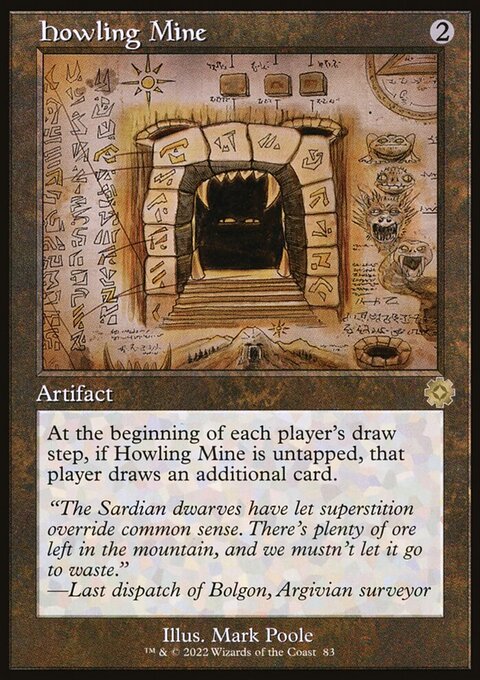 Howling Mine, The Brothers' War Retro Artifacts #83, Magic: The Gathering card