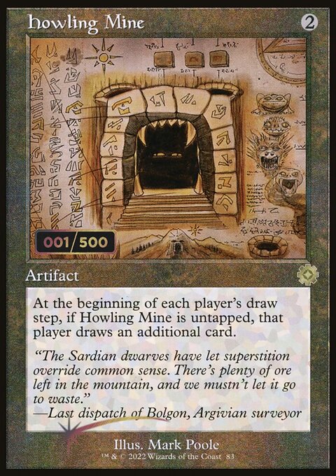 Howling Mine, The Brothers' War Retro Artifacts #83z, Magic: The Gathering card