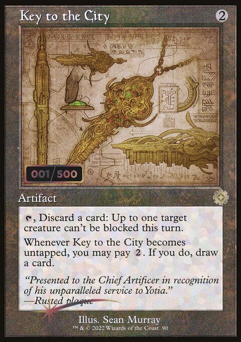 Key to the City, The Brothers' War Retro Artifacts #90z, Magic: The Gathering card