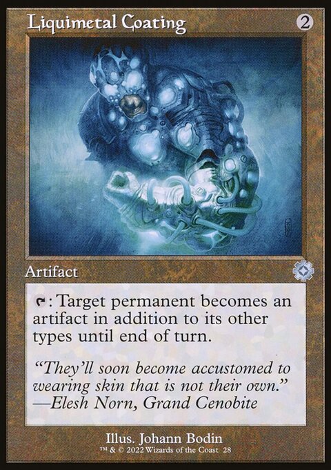 Liquimetal Coating, The Brothers' War Retro Artifacts #28, Magic: The Gathering card