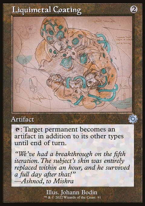Liquimetal Coating, The Brothers' War Retro Artifacts #91, Magic: The Gathering card
