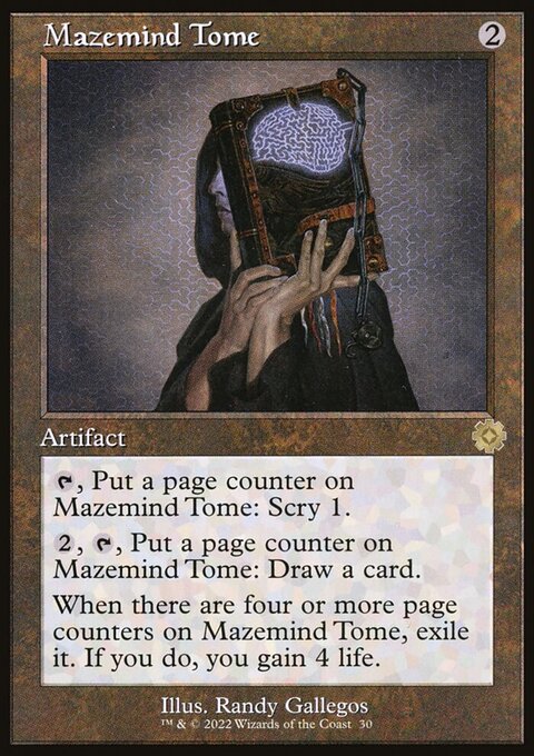 Mazemind Tome, The Brothers' War Retro Artifacts #30, Magic: The Gathering card