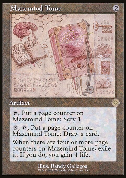 Mazemind Tome, The Brothers' War Retro Artifacts #93, Magic: The Gathering card