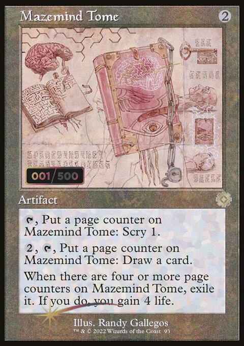 Mazemind Tome, The Brothers' War Retro Artifacts #93z, Magic: The Gathering card