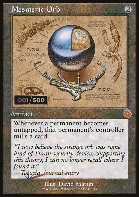 Mesmeric Orb, The Brothers' War Retro Artifacts #94z, Magic: The Gathering card