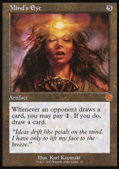 Mind's Eye, The Brothers' War Retro Artifacts #33, Magic: The Gathering card