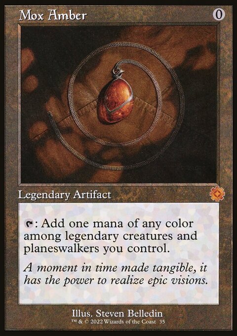 Mox Amber, The Brothers' War Retro Artifacts #35, Magic: The Gathering card