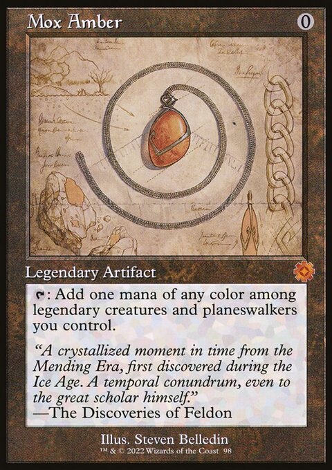 Mox Amber, The Brothers' War Retro Artifacts #98, Magic: The Gathering card