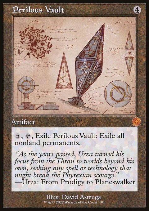 Perilous Vault, The Brothers' War Retro Artifacts #101, Magic: The Gathering card