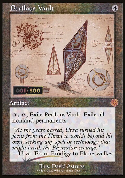 Perilous Vault, The Brothers' War Retro Artifacts #101z, Magic: The Gathering card