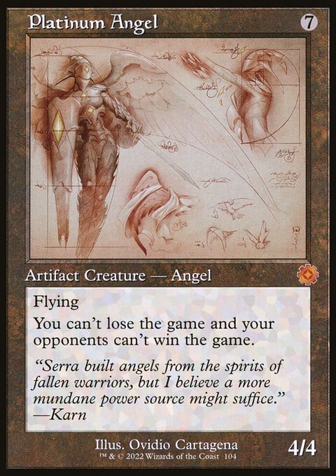 Platinum Angel, The Brothers' War Retro Artifacts #104, Magic: The Gathering card