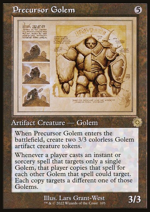 Precursor Golem, The Brothers' War Retro Artifacts #105, Magic: The Gathering card