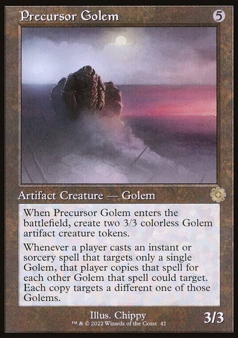 Precursor Golem, The Brothers' War Retro Artifacts #42, Magic: The Gathering card