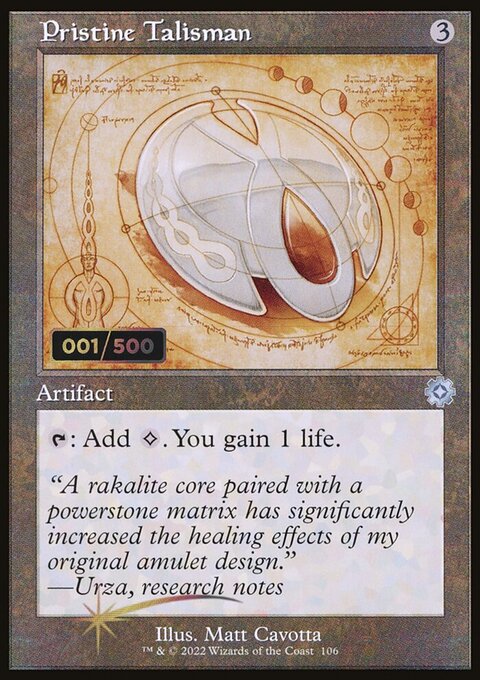 Pristine Talisman, The Brothers' War Retro Artifacts #106z, Magic: The Gathering card
