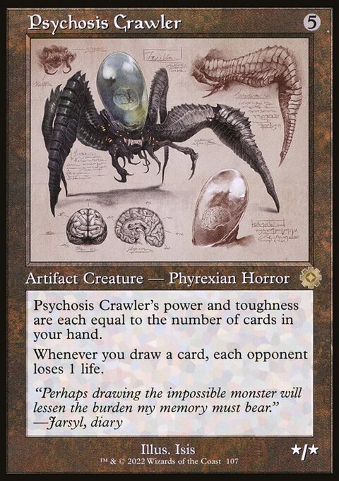 Psychosis Crawler, The Brothers' War Retro Artifacts #107, Magic: The Gathering card