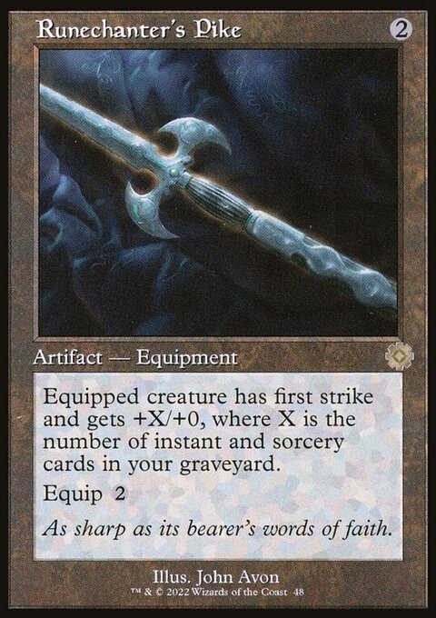 Runechanter's Pike, The Brothers' War Retro Artifacts #48, Magic: The Gathering card