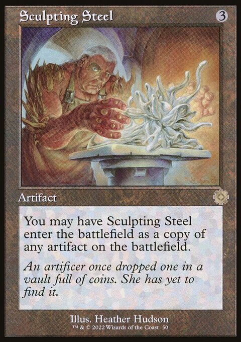 Sculpting Steel, The Brothers' War Retro Artifacts #50, Magic: The Gathering card