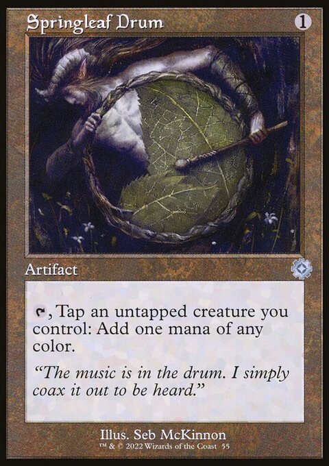 Springleaf Drum, The Brothers' War Retro Artifacts #55, Magic: The Gathering card