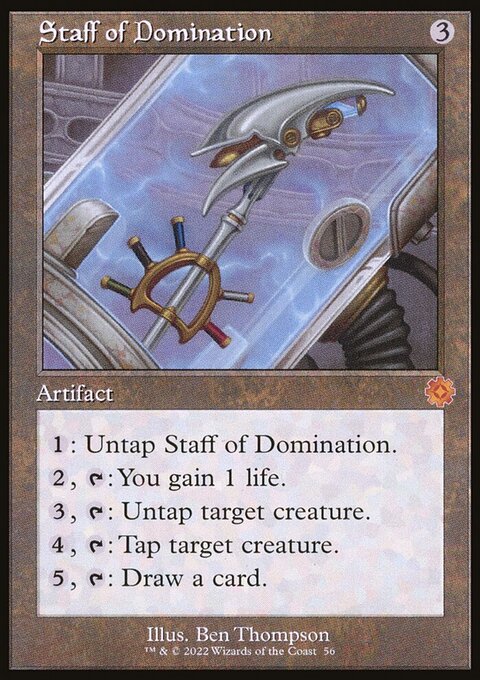 Staff of Domination, The Brothers' War Retro Artifacts #56, Magic: The Gathering card