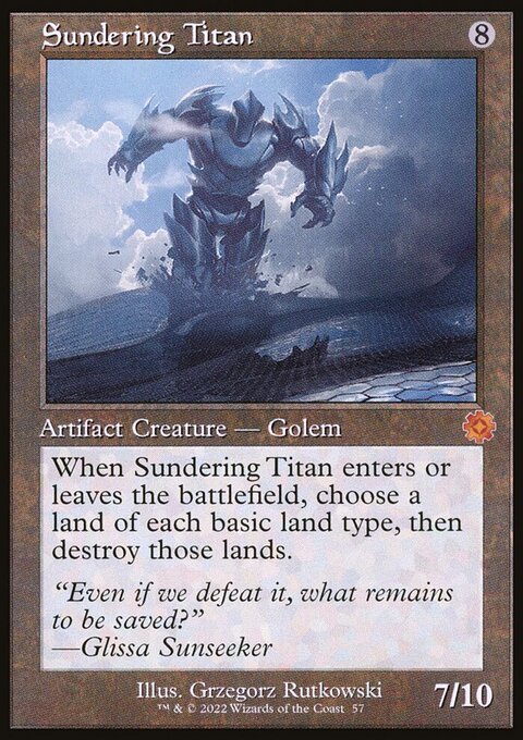 Sundering Titan, The Brothers' War Retro Artifacts #57, Magic: The Gathering card