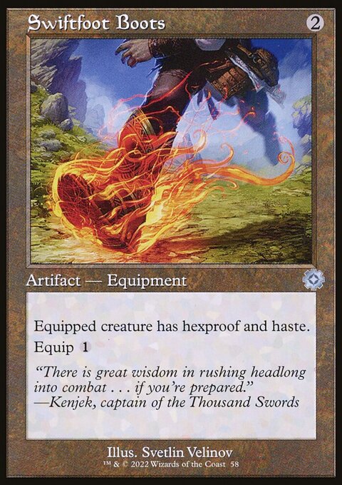 Swiftfoot Boots, The Brothers' War Retro Artifacts #58, Magic: The Gathering card