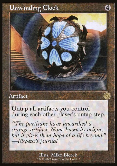 Unwinding Clock, The Brothers' War Retro Artifacts #61, Magic: The Gathering card