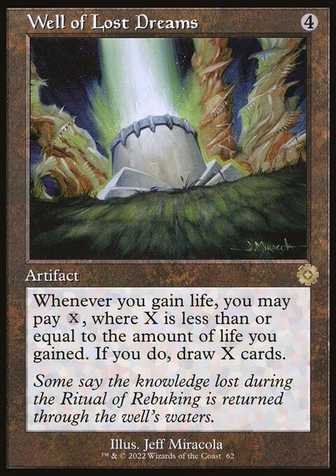 Well of Lost Dreams, The Brothers' War Retro Artifacts #62, Magic: The Gathering card