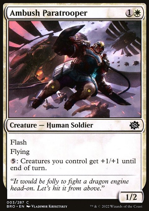Ambush Paratrooper, The Brothers' War #3, Magic: The Gathering card