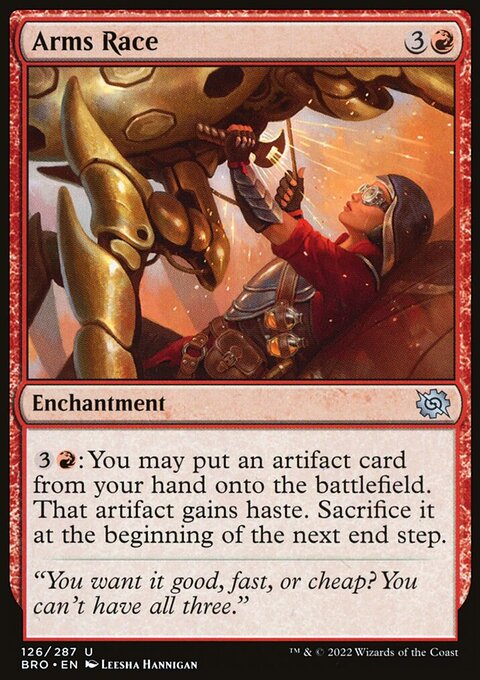 Arms Race, The Brothers' War #126, Magic: The Gathering card