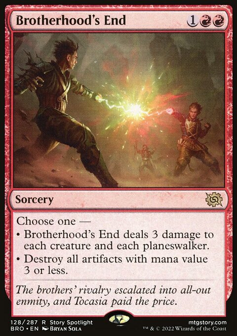 Brotherhood's End, The Brothers' War #128, Magic: The Gathering card