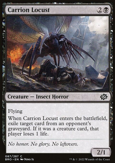 Carrion Locust, The Brothers' War #87, Magic: The Gathering card