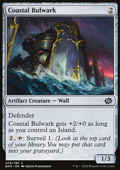 Coastal Bulwark, The Brothers' War #76, Magic: The Gathering card