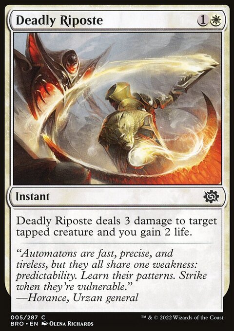 Deadly Riposte, The Brothers' War #5, Magic: The Gathering card