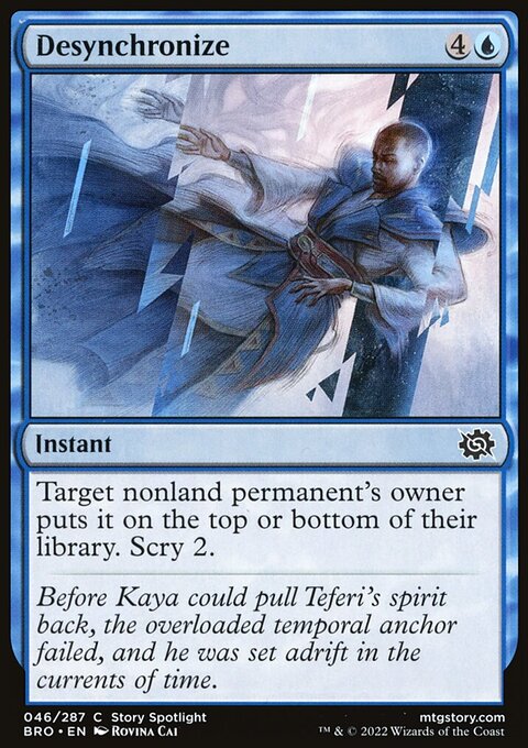 Desynchronize, The Brothers' War #46, Magic: The Gathering card
