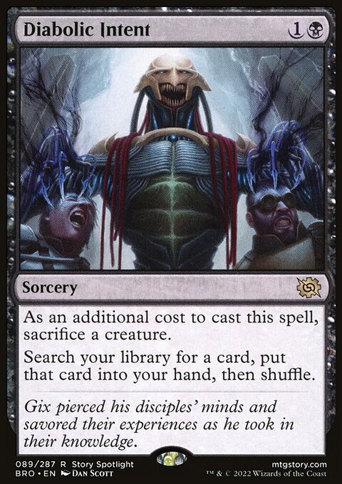 Diabolic Intent, The Brothers' War #89, Magic: The Gathering card