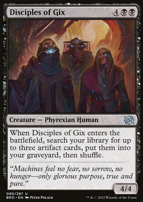 Disciples of Gix, The Brothers' War #90, Magic: The Gathering card