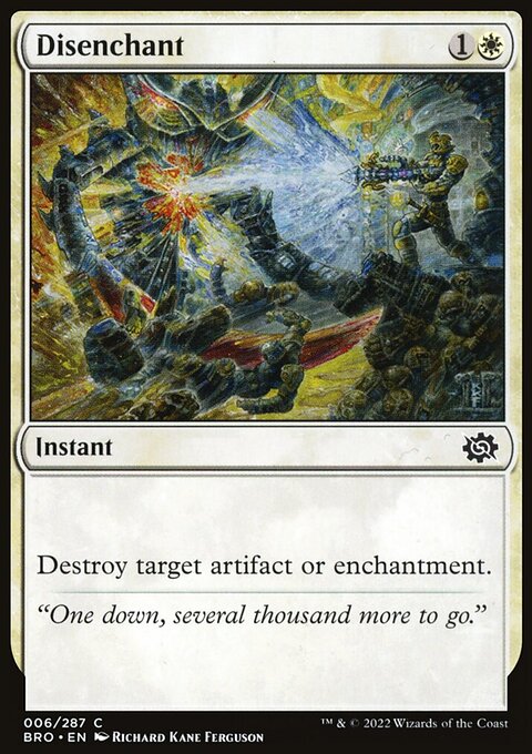 Disenchant, The Brothers' War #6, Magic: The Gathering card